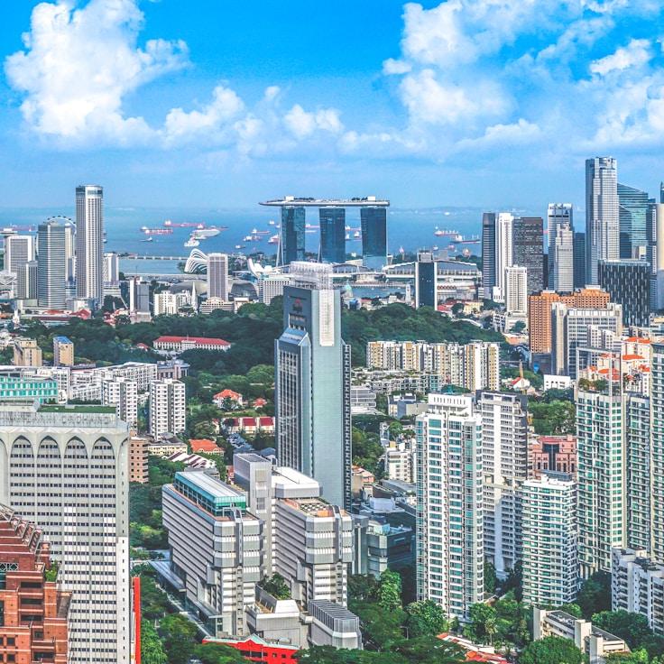 City skyline in Mountain View, United States